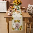 thumbnail image 2 of Sunflower Pig Table Runner 70 Inches, Summer Eucalyptus Retro Linen Texture Bed Runner Dresser Scarves Tabletop for Indoor Outdoor Parties/Ceremony/Banquet, 13" x 70", 2 of 9