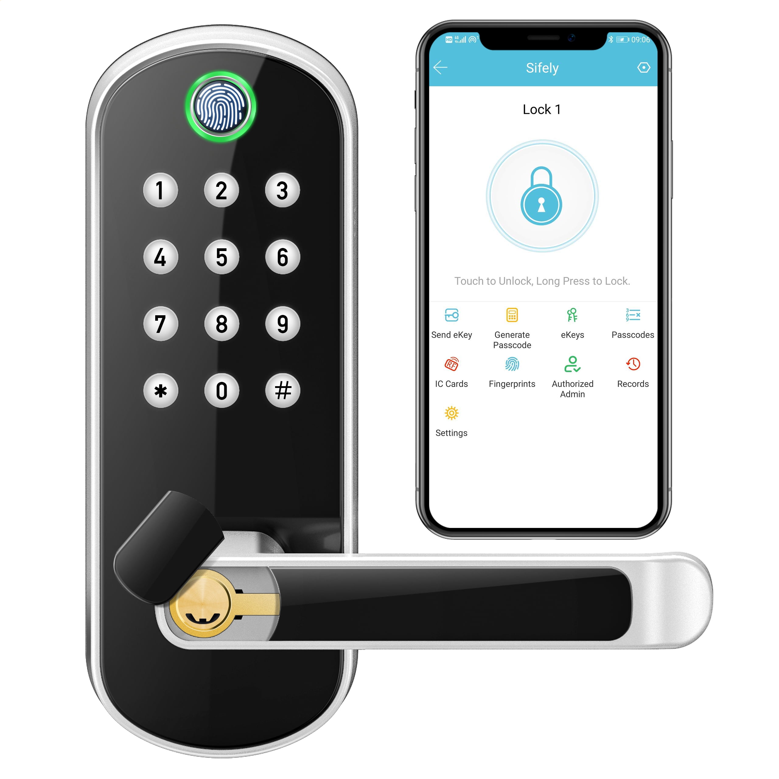Sifely Latch , Keyless Entry Door Lock , Smart Lock , Bluetooth 