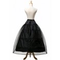 thumbnail image 2 of CYYPLAS 3 Hoops 1 Layer Crinoline Black Women's Wedding Petticoat Skirt Full A-line Underskirt For Bridal 1PC, 2 of 5