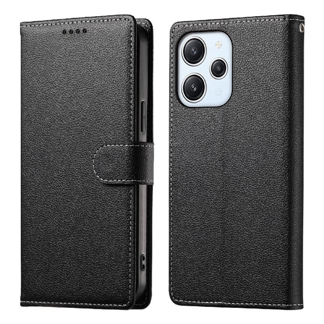 Funda para FOXDOCK Xiaomi Redmi 12 4G/5G– Cuero Premium, 3 ranuras para tarjetas, Protección contra impactos