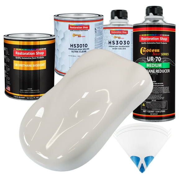 Oxford White Premium Quart URETHANE BASECOAT CLEARCOAT Car Auto Body Paint Kit