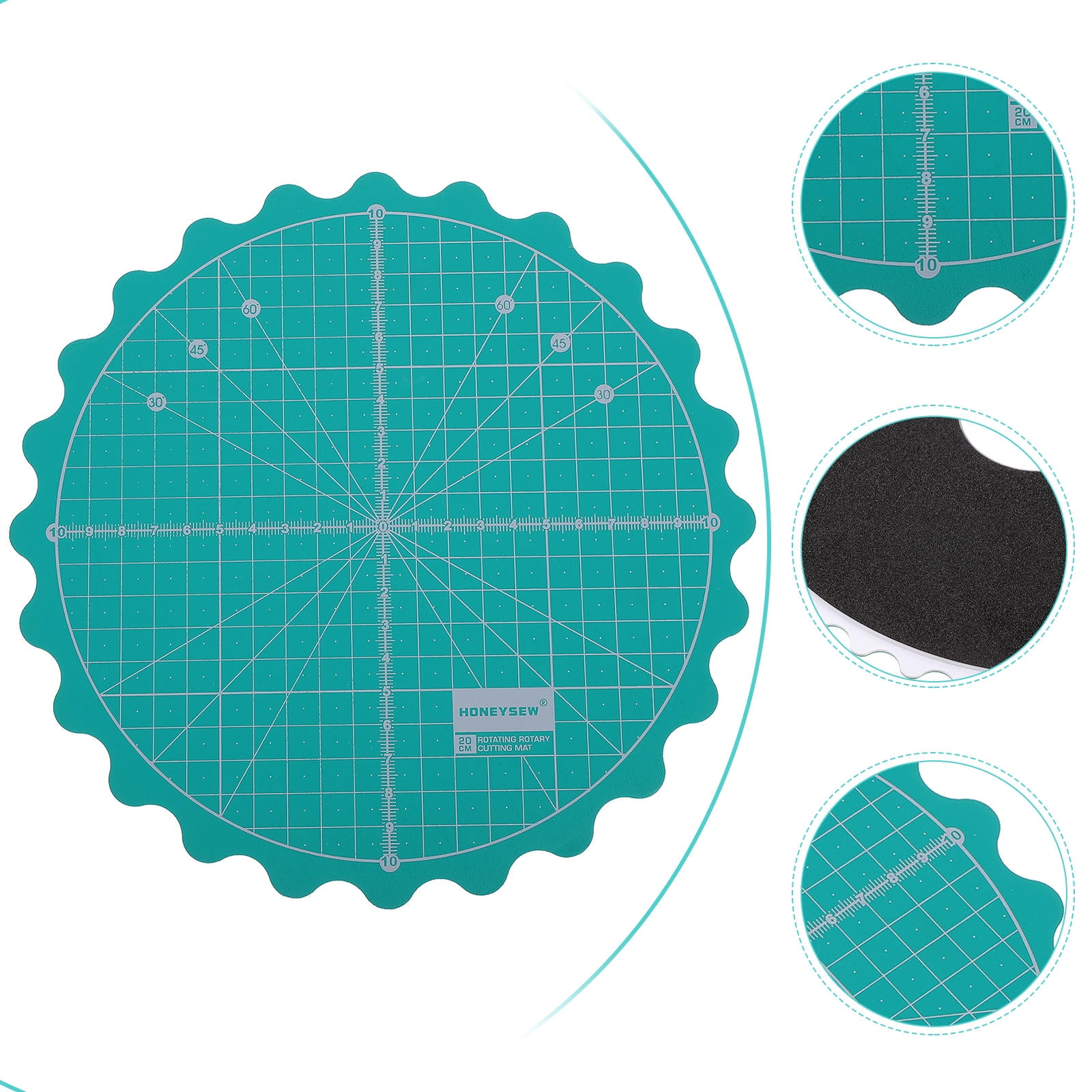 WORGEOUS 2 pcs Fabric Rotary Mat Quilt Fabric Doing Craft Sewing Projects Rotating Mat
