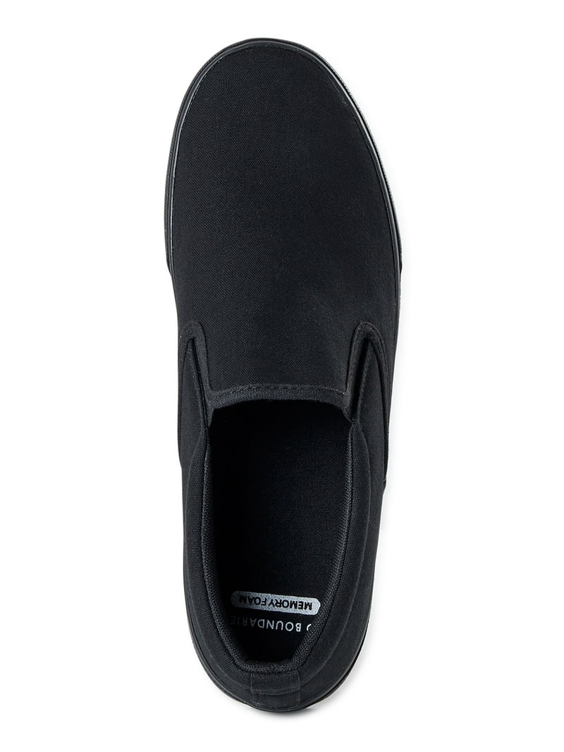 No Boundaries Men's Slip On Shoes, Casual Canvas Sneakers with