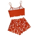 thumbnail image 4 of Weebloom Halloween Women'S Pajama Sets Sleeveless Vest Shorts Set Casual Print Home Wear Sleepwear Nightwear Pjs Loungewear Orange S, 4 of 5