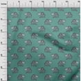 thumbnail image 2 of oneOone Organic Cotton Voile Fabric Elephant Block Print Fabric By The Yard 42 Inch Wide, 2 of 4