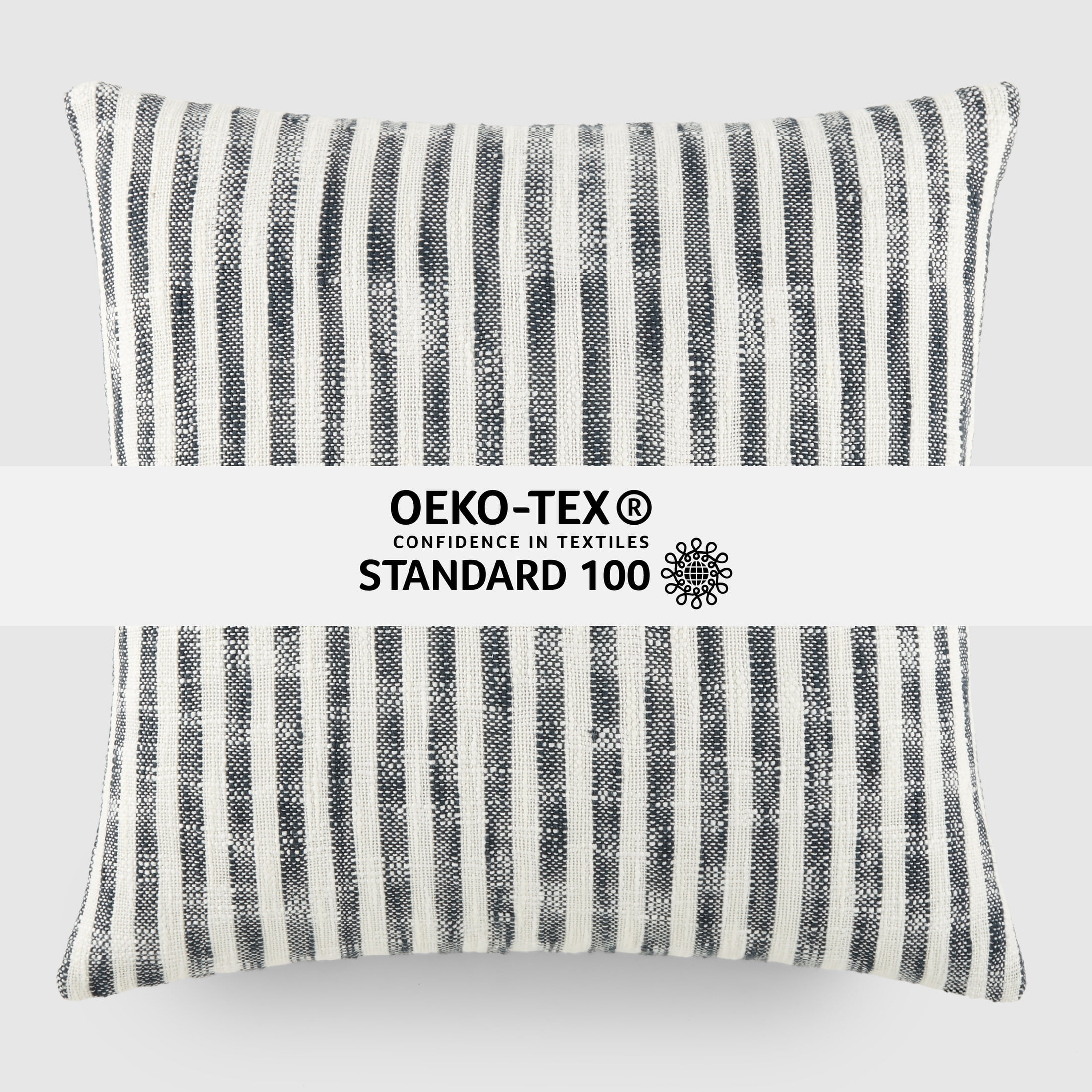 Noble Linens Yarn-Dyed Cotton Decor Throw Pillow in Bengal Stripe Pattern