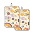 thumbnail image 7 of Yayeee Pot Holders Kitchen Heat Resistant with Pocket 7"x9.8" Cotton Oven Cooking Hot Pads, Beige Retro Rainbow, 7 of 7
