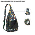 thumbnail image 2 of Waterproof Hiking Backpack Sling Bag for Women – Lightweight Crossbody Bags with Adjustable Strap, Multipurpose Chest Bag for Travel, Outdoor Adventures & Everyday Use – Boho Vintage Mushroom Design, 2 of 4