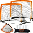 thumbnail image 1 of VEVOR Portable Soccer Goal, 4x3 ft Kids Backyard Soccer Net, Foldable Pop Up Practice Soccer Net, Mini Youth Training Soccer Goal Set, All-Weather Indoor Outdoor Soccer Goals with Carry Bag, 2 Pack, 1 of 9