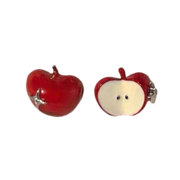 YIEMEEN Unique Apples Shaped Studs in Premium Alloy Unique Earrings Accessory for Women