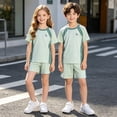 thumbnail image 2 of Jamsmile Toddler Girls Sets Sports Outfits Athletic Short Sleeve Tees And Shorts Gym 2 Piece Set Kids Girls Tracksuits, 2 of 5