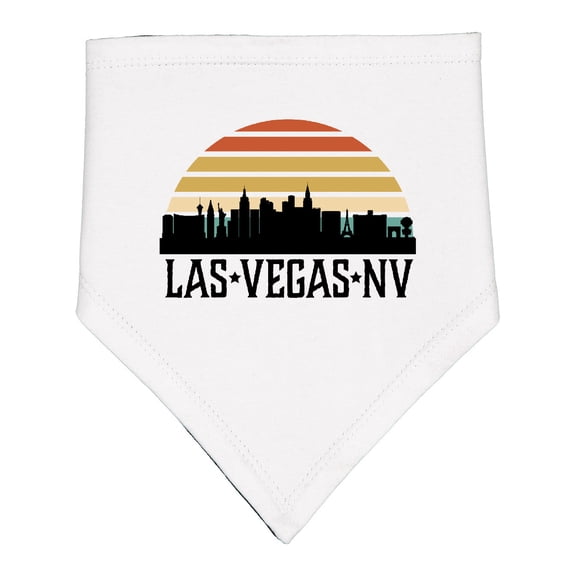 Inktastic Las Vegas Nevada Skyline Retro Baby Bandana Bib