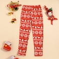 thumbnail image 5 of Tejiojio Girls and Toddlers'Soft Cotton Clearance Christmas Style Children's Fashion Casual Trousers Girls And Boys Home Trousers, 5 of 9