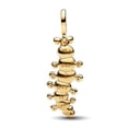 thumbnail image 3 of 925 Sterling Silver Golden Pink Caterpillar Dangle Charm for Bracelet Charms Bangle Pendant Jewelry, 3 of 4
