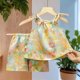 thumbnail image 2 of Odeerbi 1-6 Años Niñas Verano Pijamas Algodón Camisola Tops Pantalones Cortos Suave Floral Ropa de Dormir Dos Piezas Pijama Conjuntos, 2 of 8