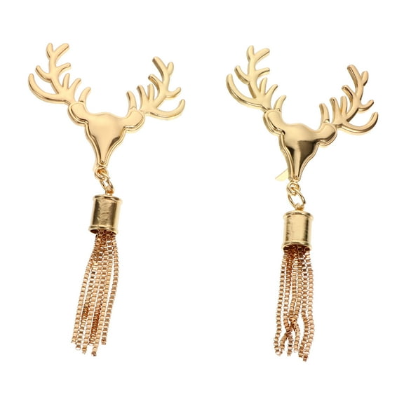 Raindrops 6pcs Decorative Handbag Buckles with Deer Horn Tassel Charms and Purse Pendants