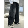 thumbnail image 6 of Afdoent Kids Baggy Jeans Boys Wide Leg Elastic Waist And Multiple Pockets Cargo Trousers Jeans Denim Pants For Children 5-6 Years, 6 of 9