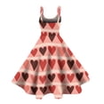 thumbnail image 4 of LWavelet 2026 Valentine's Half Sleeve Wrap Dress, Women's Love Heart Rose Print Flowy A Line Casual Sundresses Watermelon Red XL, 4 of 4