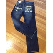 Coogi Woman Embroidery BLUE WASH Jeans Pant NWT C4J2813 SIZE 16