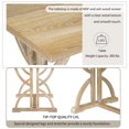 thumbnail image 6 of 6-Piece Dining Table Set, Modern Rectangular Wood Table with 4 Upholstered Chairs and 1 Bench, Kitchen Table with Unique Legs for Dining Room and Kitchen, Natural, 6 of 9