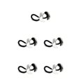 thumbnail image 2 of Sonducket Lazos para el cabello Alta elasticidad Estilo simple Media luna Anillo de cola de caballo ajustable Superficie lisa Bandas para el Plata 5Conjunto, 2 of 6