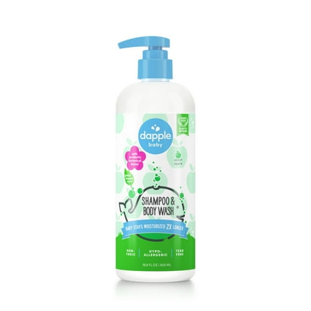 Dapple Baby Plant Based Shampoo & Body Wash, Sweet Apple, 16.9 oz.
