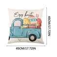 thumbnail image 2 of Fiudx Liquidación De Ahorros De Verano Funda De Almohada Con Estampado De Pascua, Funda De Cojín De Lino Para Sofá, Decoración Del Hogar, Funda De Almohada Familiar, 1 Ud., 2 of 2