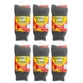 thumbnail image 1 of 6 Pairs Mens Thermal Socks, Brushed Interior Warm Winter Thick Heavy Duty Cushioned Crew Sock, Bulk Pack (Gray), 1 of 6