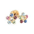 thumbnail image 4 of Women's Inverness Home Ear Piercing Kit Multi-Colored Crystal Flower Earrings in 14kt Yellow Gold, 4 of 6