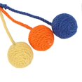thumbnail image 3 of Hanging Sisal Ball for Cats, Colorful Interactive Sisal Rope Chew Toy for Pets, Red, Yellow, Blue, 3 of 4