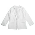 thumbnail image 6 of Povozer Girls Blazer Jacket Long Sleeve Notched Collar/Lapel Collar with Inner Pocket Open Front Casual Kids Blazers Suit(White,11-12 Years), 6 of 6