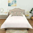 thumbnail image 6 of Haosy Satin Pillowcase for Hair and Skin Standard Cooling Silk Pillow Case with Envelope Closure Pink Peony Flowers Green Leaves 20"x40", 6 of 9