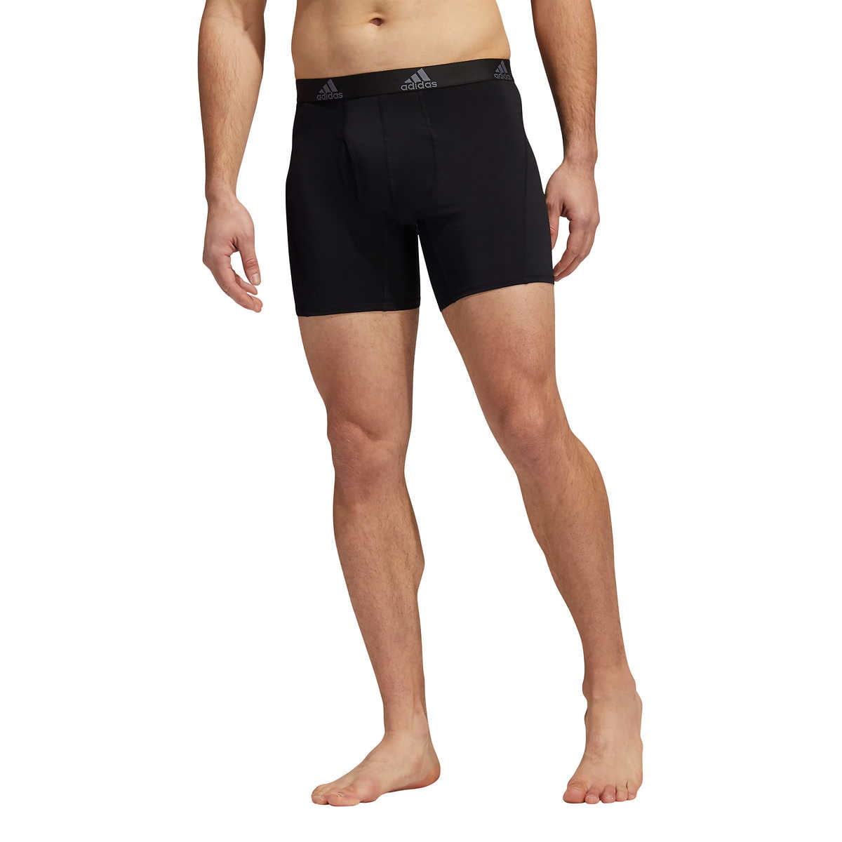 Adidas Men's Performance Boxer Brief Underwear (3-Pack) Black Grey