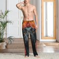 thumbnail image 2 of Susaid Sunflower Black Dog Print Mens Pajama Pants Set Sleep & Lounge Pants, PJ Bottoms with Pockets and Button Fly-X-Large, 2 of 6
