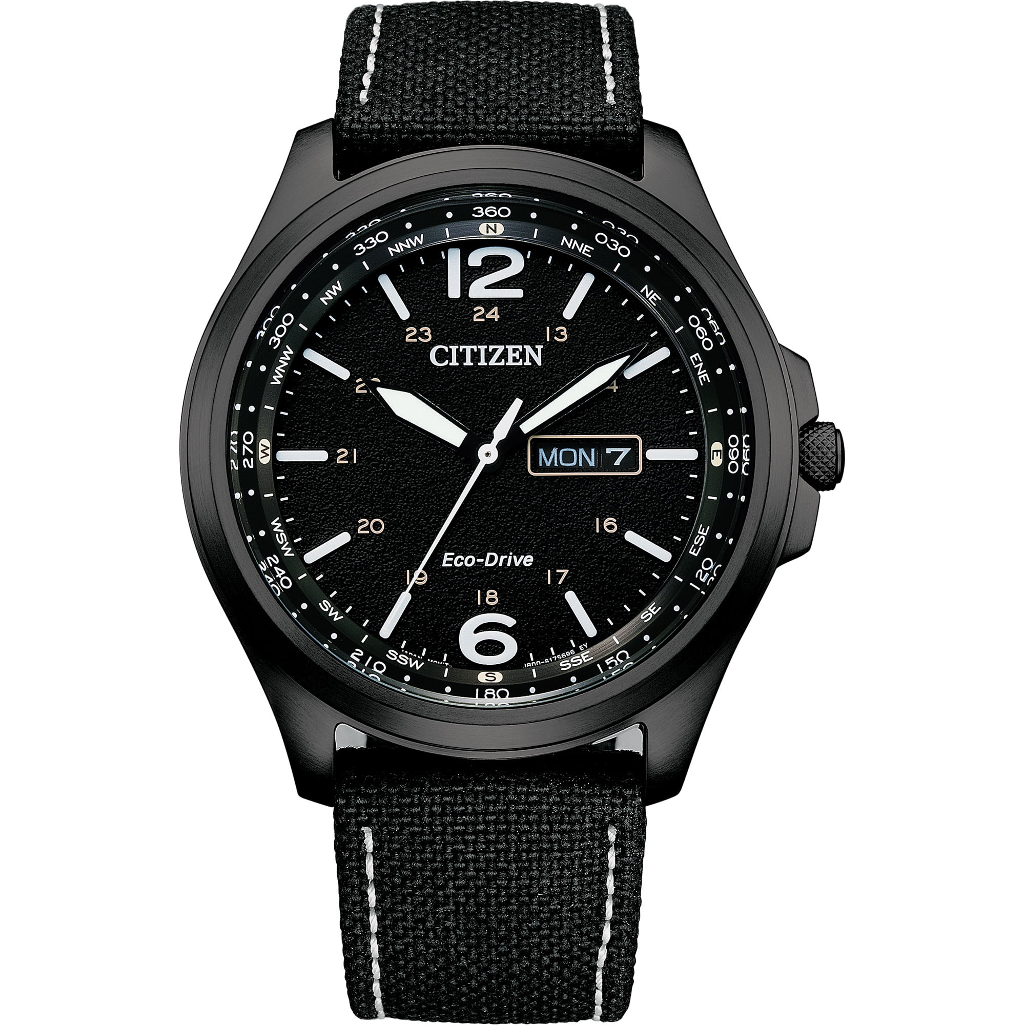 CITIZEN Eco-Drive H61 ブラック Citizen Men's Eco-Drive Black IP Stainless Steel Watch BM6985-55E