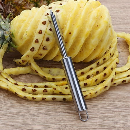 Minkissy 4Pcs Stainless Steel Pineapple Peeler Set with Handle for Kitchen Use
