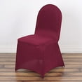 thumbnail image 6 of Balsa Circle 50 Burgundy Spandex Stretchable Banquet Solid Chair Covers Slipcovers, 6 of 8