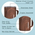 thumbnail image 6 of Corkcicle Sparkle 16 Ounce Coffee Mug Triple Insulated Cup, Walnut Wood, 6 of 10