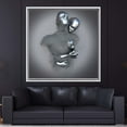 thumbnail image 2 of Sexy Couple Canvas Art, Metallic Canvas Art, 3d Effect Wall Art, Couple Hugging 3d Canvas, Abstract Artwork, Couple Hugging Printed, Canvas Wall Decor - Natural Framed, 2 of 6