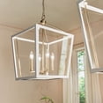thumbnail image 5 of 52619CPZWH Kichler Lighting Delvin - 4 Light Pendant In Traditional Style-24 Inches Tall and 16 Inches Wide-Champagne Bronze/White Finish, 5 of 8