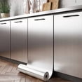 thumbnail image 2 of Adhesivo de Pared de Metal Cepillado Plateado de 40 cm para Cocina, Sala de Estar, Refrigerador, Encimera, Papel Tapiz Adhesivo Impermeable., 2 of 5