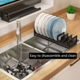 thumbnail image 4 of Adjustable Buckle Bowl Dish Storage Rack Aluminum Draining Dishwashing Filter for Home Kitchen Countertop Drawer, 4 of 16