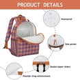 thumbnail image 4 of Colorful checkered backpack, lightweight backpack with Moroccan plaid prints, ideal birthday gift, 4 of 6