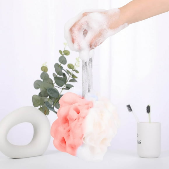Xihbxyly Flor de Baño de Ensueño, Material Suave Que No Raya, Abundante Espuma, Suave y Refrescante, Práctico Asa para Colgar, Ideal para El Baño, Apto para Pieles Sensibles, Tamaño 12,5 X 12,5 Cm