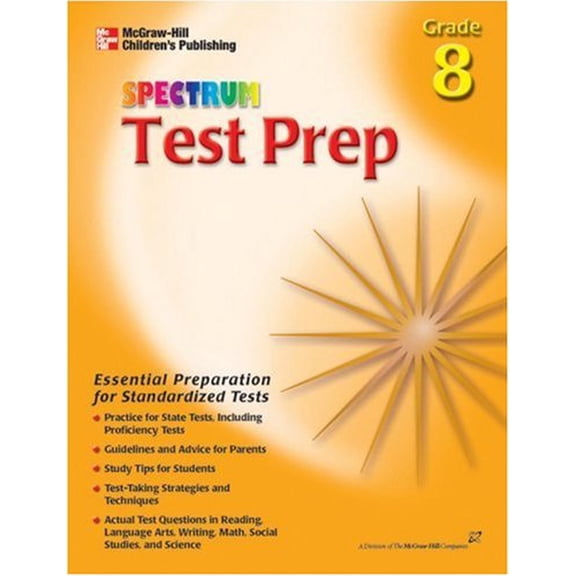 Pre-Owned Spectrum Test Prep, Grade 8 (Paperback) 0769630588 9780769630588