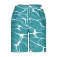 thumbnail image 5 of Ceisia Men's Elastic Waist Drawstring Loose Fit Beach Shorts with Pockets All-over Print Quick Dry Casual Summer Pants Sky Blue Gifts for Father 1X, 5 of 5