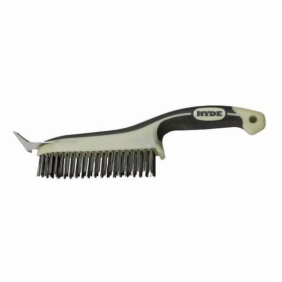 Hyde Scratch Brush w/ Scraper Blade,3"Brush L 46834