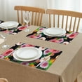 thumbnail image 3 of Pioneer Flower Floral Print Pattern Summer Placemats Table Placemats Set Of 4-Linen Kitchen Washable Placemats Table Mats 12x18 Inch Non-Slip Heat Resistant, 3 of 6