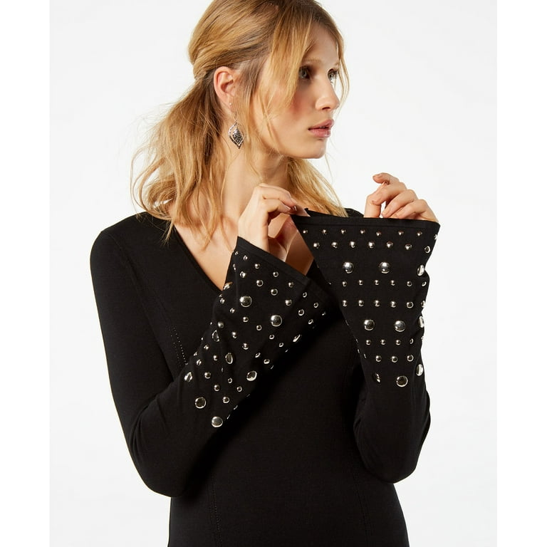 INC International Concepts Studded Bell Sleeve Sweater Dress Regular S Walmart