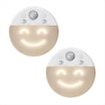 thumbnail image 1 of Luz LED con Sensor de Movimiento y 4 Expresiones Faciales, Regulable, para Pasillo, Recargable, con Temporizador, 2 Unidades, 1 of 5